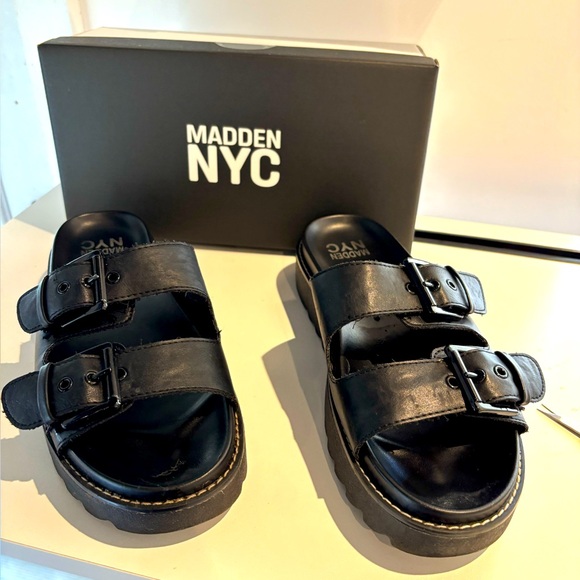 Madden NYC Platform Sandals Sz 8.5 - Picture 1 of 5